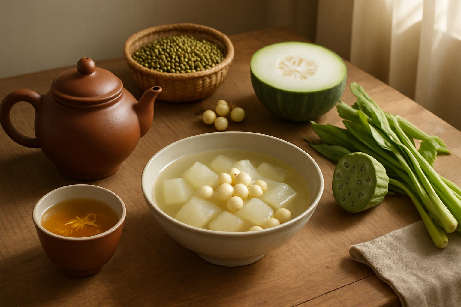 夏至節氣養生:中醫食療、草本茶飲與日常調養全攻略 夏至節氣的草本茶與清淡食材