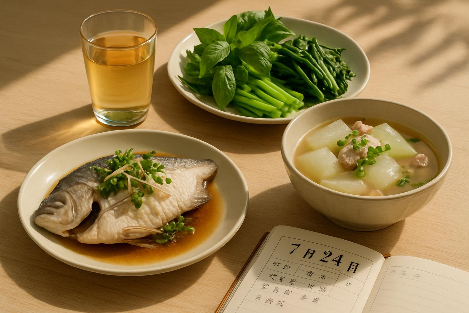 小暑節氣的草本茶與清爽餐桌