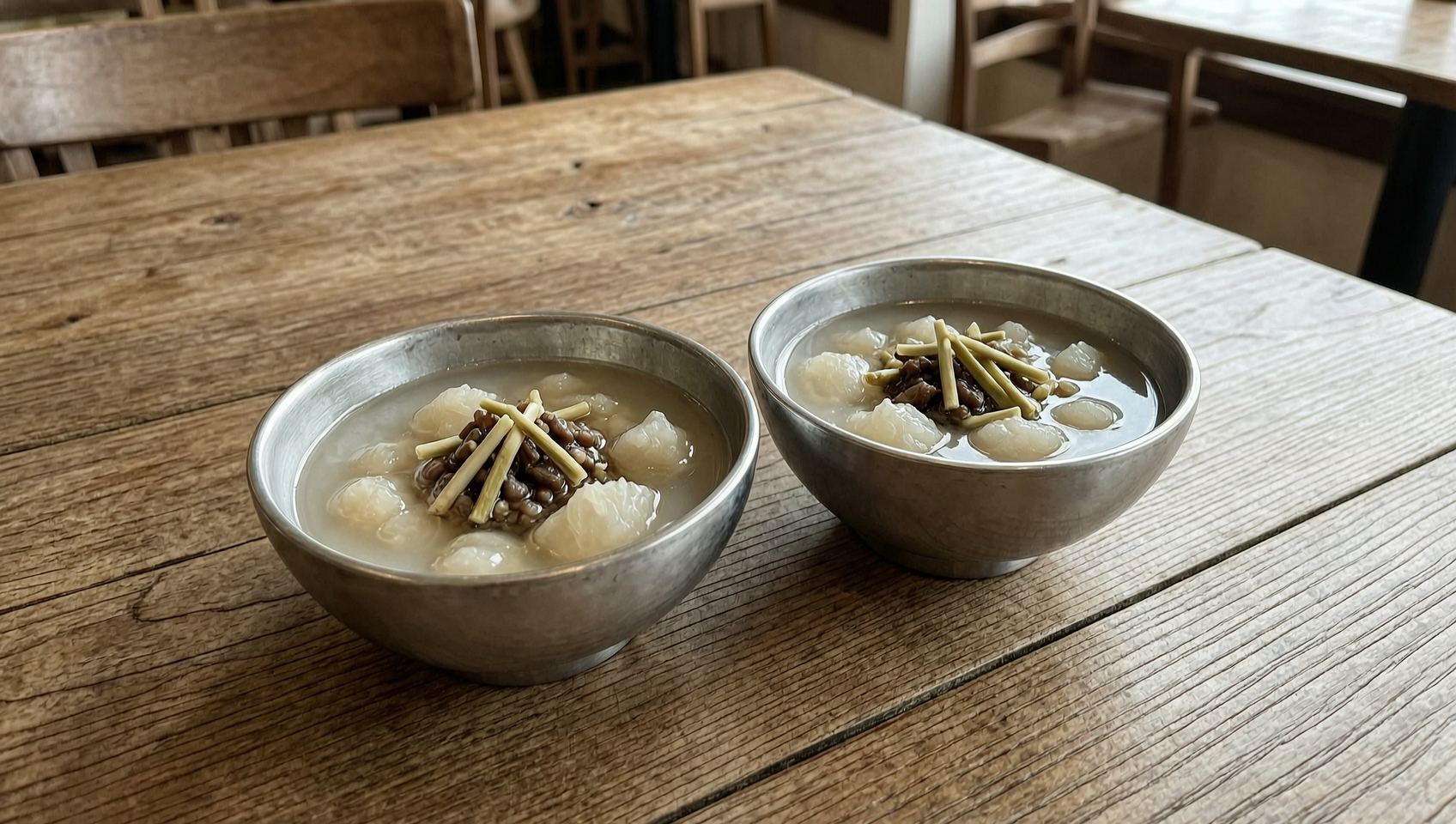 待客用的兩碗銀耳湯