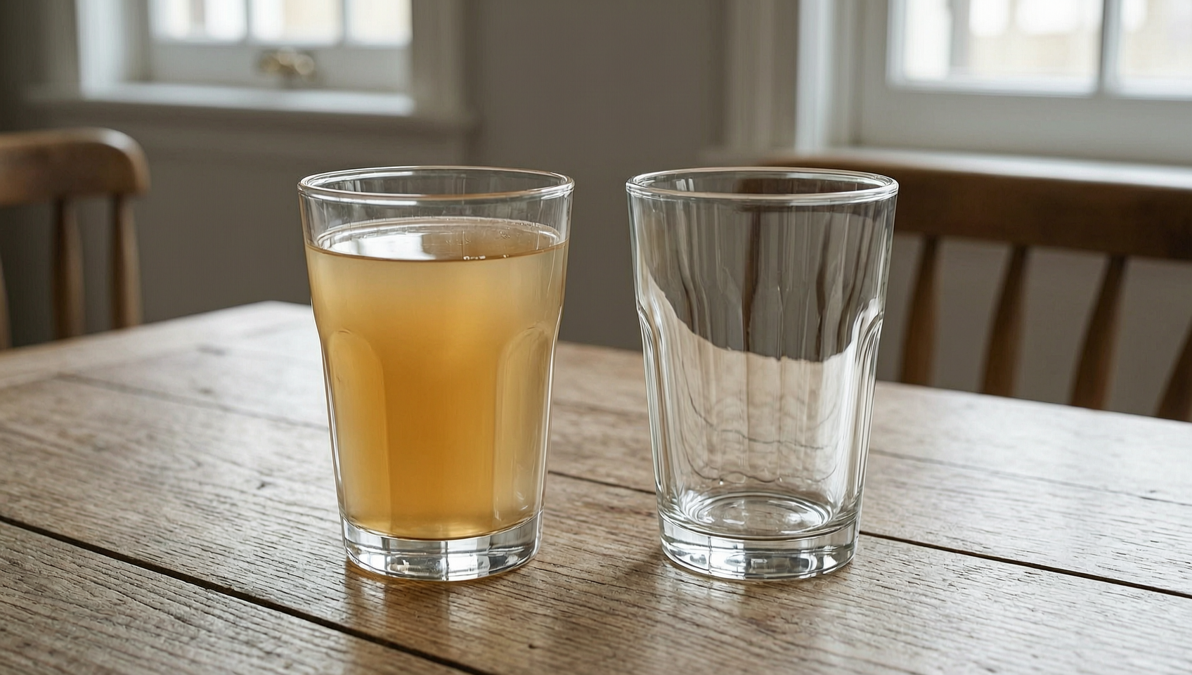 一杯薏仁水與一只空杯
