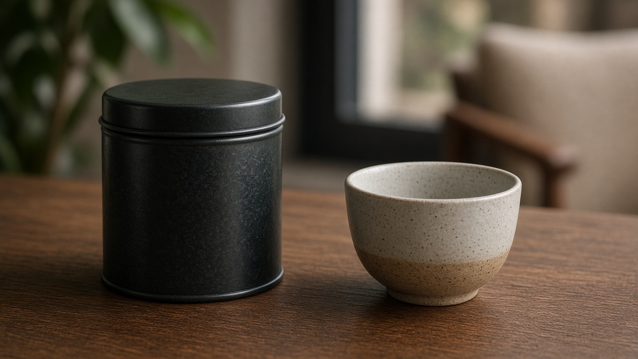合上茶罐與空杯
