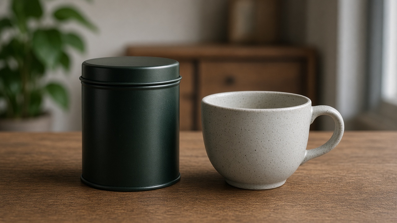 合上茶罐與空杯