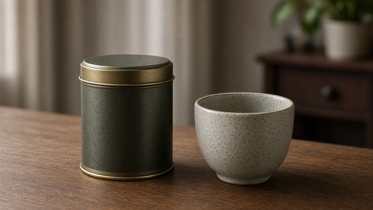 合上茶罐與空杯