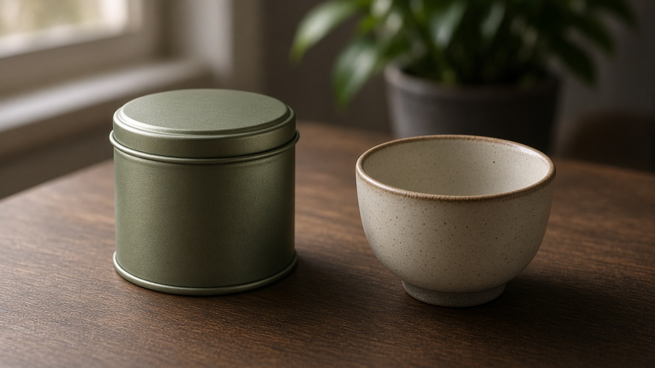 合上茶罐與空杯