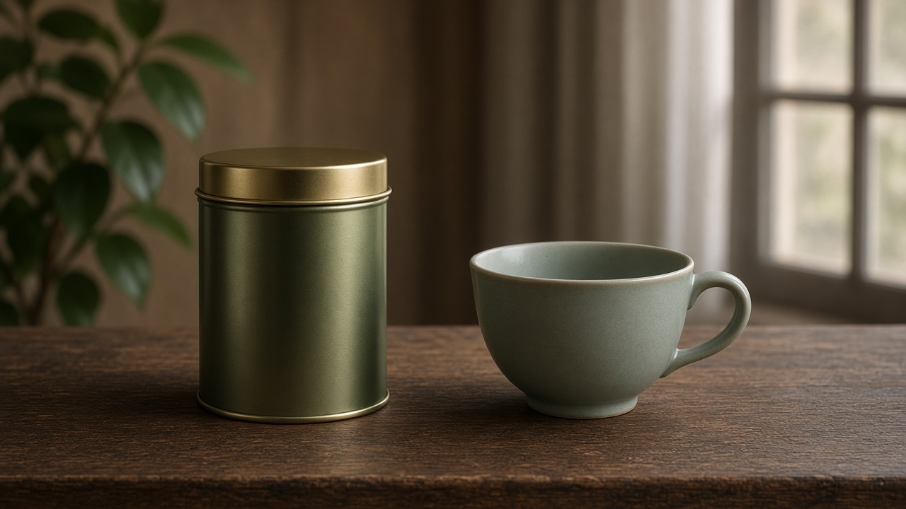 合上茶罐與空杯