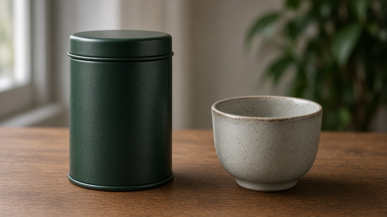 合上茶罐與空杯