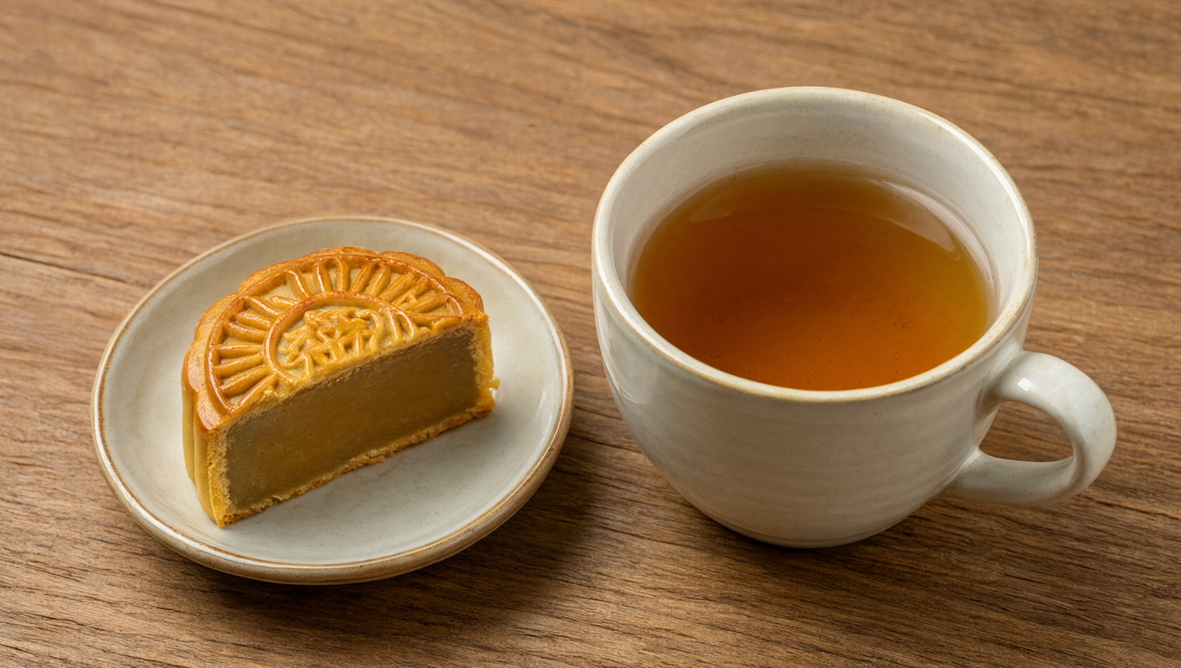 烏龍茶與一塊月餅