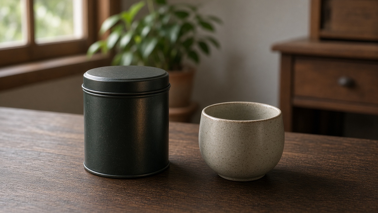 合上茶罐與空杯