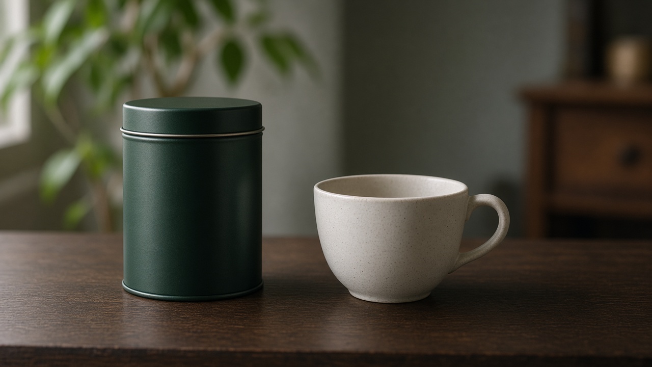 合上茶罐與空杯