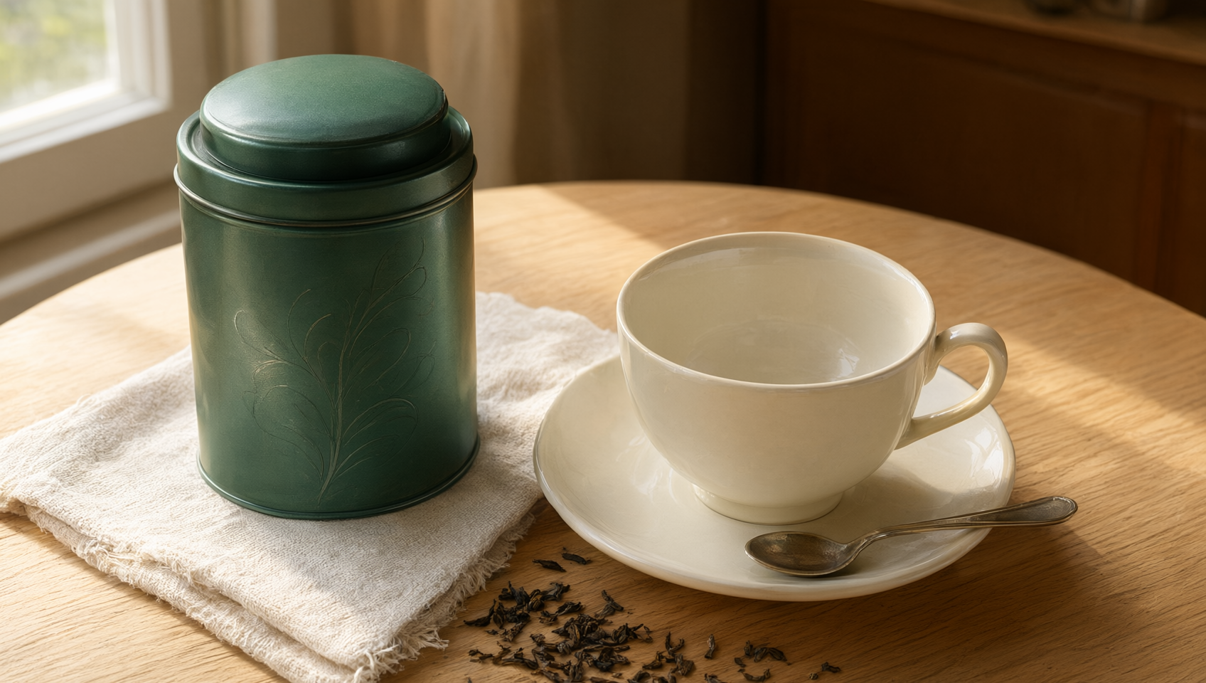 合上茶罐與空杯