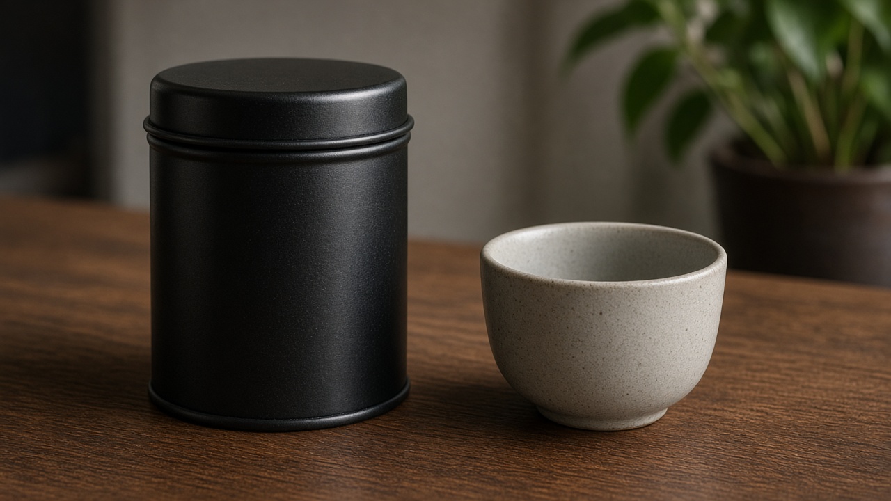 合上茶罐與空杯