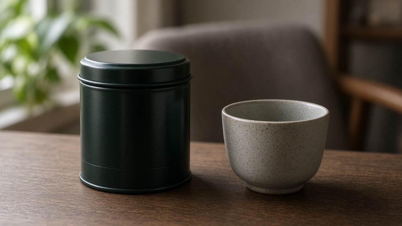 合上茶罐與空杯