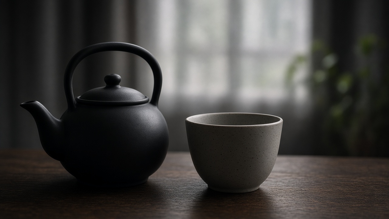 玫瑰花瓣與茶杯