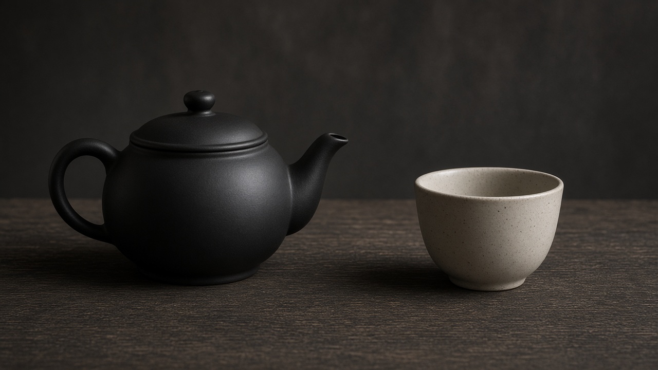 白茶葉與茶杯