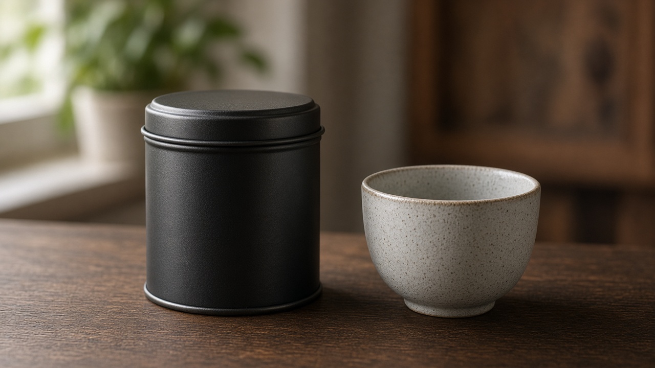合上茶罐與空杯